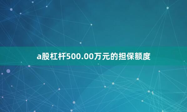 a股杠杆500.00万元的担保额度
